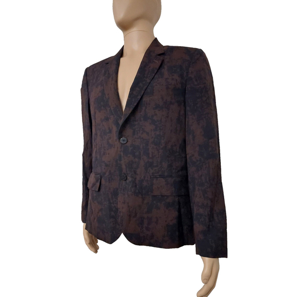 Marc by Marc Jacobs Deep Beet Print Lined Wool Blazer Suit Jacket Sz M NWT $488 - Picture 4 of 16